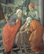 Fra Filippo Lippi, Details of St John beids farewell to his parents